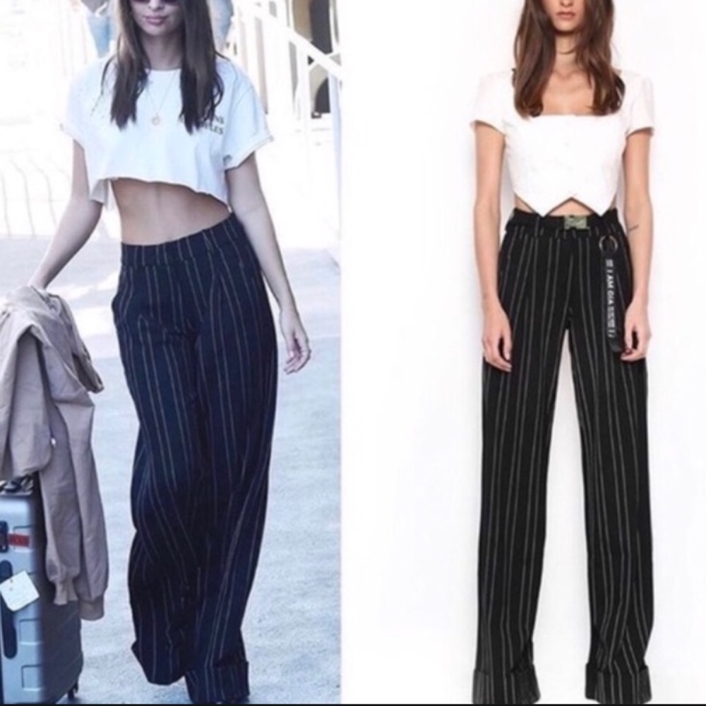 i.am.gia Mira striped wide leg pant
